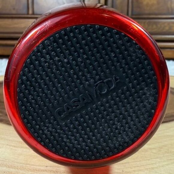 Vintage Casa Moda Red Stainless Steel Lucite Martini Shaker w/ Nonslip Bottom - Picture 8 of 9